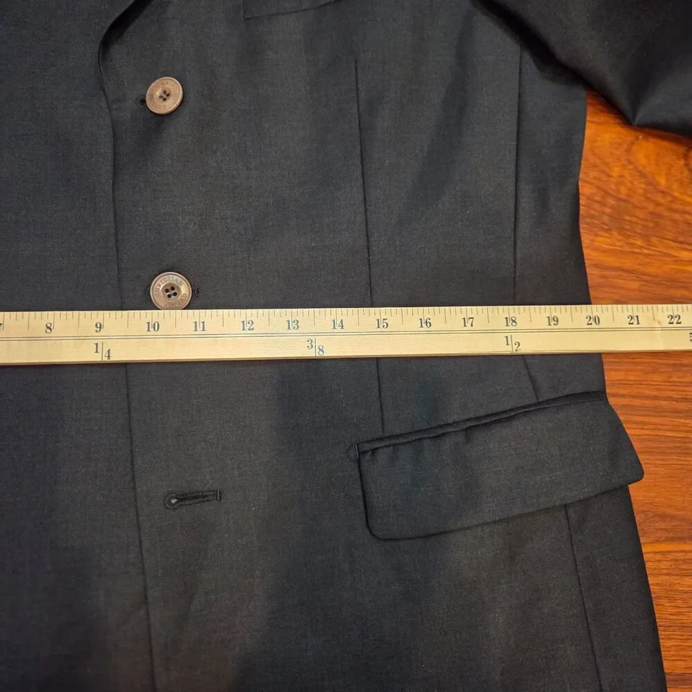 Christian Aujard Super 130s Wool Blazer Men’s 42 Short (approx) 3 Button Luxury